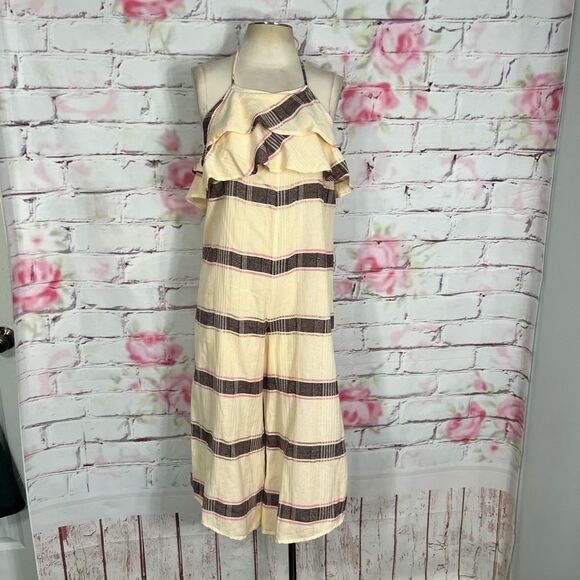 Saturday Sunday Anthropologie marina striped halter jumpsuit size small - Picture 4 of 13